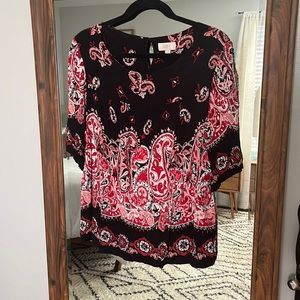 Red Paisley Blouse